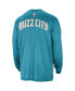 Фото #2 товара Men's Teal Distressed Charlotte Hornets 2023/24 City Edition Authentic Pregame Performance Long Sleeve Shooting T-shirt
