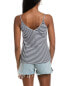 Stateside Mini Stripe V-Neck Cami Women's White Xs