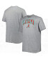 Фото #1 товара Men's Heathered Gray Alabama Crimson Tide Big and Tall Team Arch Over Wordmark T-shirt