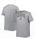 Men's Heathered Gray Alabama Crimson Tide Big and Tall Team Arch Over Wordmark T-shirt