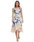 ფოტო #1 პროდუქტის Women's Sleeveless V-Neck Tie-Waist Dress