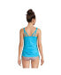ფოტო #10 პროდუქტის Women's D-Cup Adjustable V-neck Underwire Tankini Swimsuit Top Adjustable Straps