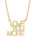 ფოტო #1 პროდუქტის Women's Diamond Accent 'Love You More' Necklace