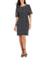 ფოტო #1 პროდუქტის Women's Puff-Sheer-Sleeve Sheath Dress