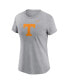 Women's Heather Gray Tennessee Volunteers Primetime Evergreen Logo T-Shirt