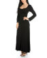Фото #3 товара Women's Long Sleeve Maxi Dress