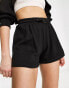 Фото #1 товара Il Sarto drawstring shorts co-ord with seam detail in black