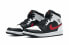 Jordan Air Jordan 1 mid 熊猫 红钩 减震防滑耐磨 中帮 复古篮球鞋 男女同款 黑白红