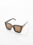 River Island oversized cateye sunglasses in tortoiseshell - фото #7