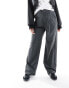 Cotton On Maternity relaxed suit trousers in grey pinstripe