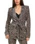 Badgley Mischka Velvet Sequin Blazer Women's