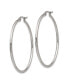 ფოტო #2 პროდუქტის Stainless Steel Polished Diameter Hoop Earrings