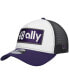 ფოტო #2 პროდუქტის Men's White, Purple Alex Bowman Double Patch 9FORTY A-Frame Trucker Snapback Hat