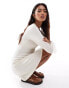 Фото #4 товара Vero Moda ribbed jersey swing dress in cream