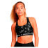 UNDER ARMOUR Crossback Print sports top medium support Black / Castlerock / White, 3X - фото #2