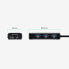 Фото #3 товара HUB Adapter sieciowy USB-A - RJ45 1000 Mbps / 3x USB 3.0 czarny