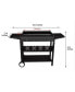 4 Burner Propane Gas Grill Flat Top Griddle Grill in Black