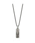 Фото #2 товара Antiqued White Bronze-plated CZ Pendant on a Box Chain Necklace