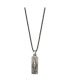 ფოტო #2 პროდუქტის Antiqued White Bronze-plated CZ Pendant on a Box Chain Necklace