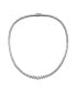 ფოტო #1 პროდუქტის White Gold Plated with Cubic Zirconia Graduated Tennis Chain Necklace