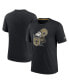 Фото #2 товара Men's Black New Orleans Saints Rewind Playback Logo Tri-Blend T-shirt