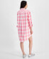 Women's Gingham Patchwork Shirtdress