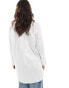 JDY longline oversized shirt in white 40 - фото #8