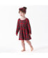 ფოტო #5 პროდუქტის Baby Girls Baby Holiday Plaid About You Long Sleeve Dress