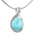 Фото #1 товара Silver pendant with natural Larimar JST14810LR