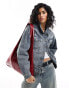 Фото #2 товара Mango washed denim jacket in light dark blue