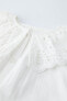 Фото #8 товара Платье из поплина с ажурным узором ZARA