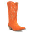 Фото #2 товара Dingo Sabana Embroidered Snip Toe Cowboy Womens Orange Casual Boots DI197-800