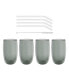 Фото #1 товара Sorrento Latte Glass, Smoke, 11.8oz., Promo 8pc Set