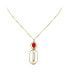 Red and White Art Deco Necklace Красный - фото #1