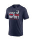 Фото #3 товара Men's Navy New York Rangers 2024 Stanley Cup Playoffs Crossbar Tri-Blend T-Shirt