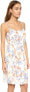 Joie Women's 241044 Froste Floral Print Silk Dress Porcelain Size L