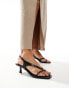 Фото #1 товара Stradivarius strappy kitten sandal in black