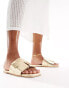 Фото #1 товара Glamorous weave slides in gold