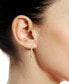 Cubic Zirconia Swirl Medium Hoop Earrings in Sterling Silver or 14k Gold-Plated Sterling Silver