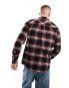 Jack & Jones Originals oversized check shirt in black