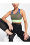 Фото #1 товара Спортивный бюстгальтер Nike W Nk Df Swsh Lngln для женщин, цвет кафявый.