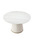 Фото #3 товара 53 Inch Round Sintered Stone Carrara White Dining Table