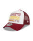 ფოტო #1 პროდუქტის Men's White, Burgundy Washington Commanders Stacked A-Frame Trucker 9FORTY Adjustable Hat