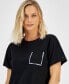 Фото #3 товара Women's Embellished Pocket Crewneck T-Shirt