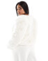 Forever New Curve faux fur coat in cream UK 22 - фото #8