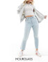 ASOS DESIGN Hourglass cropped mid rise straight jean in bleach Синий, W30 L32 - фото #1