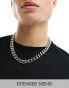 Фото #2 товара ASOS DESIGN waterproof stainless steel short chunky 13mm chain necklace with clasp in silver tone