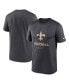 Men's Anthracite New Orleans Saints Infographic Performance T-shirt