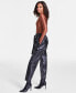 ფოტო #3 პროდუქტის Women's Faux-Leather Paperbag Pants, Created for Macy's