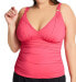 Фото #1 товара Bleu Rod Beattie Over The Shoulder Tankini Top, Ring Me Up, Size 22W Rose Red